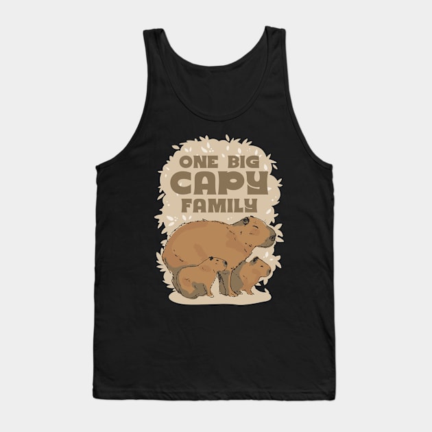 One big capy family | Capybara Lover Gift Tank Top by Emmi Fox Designs